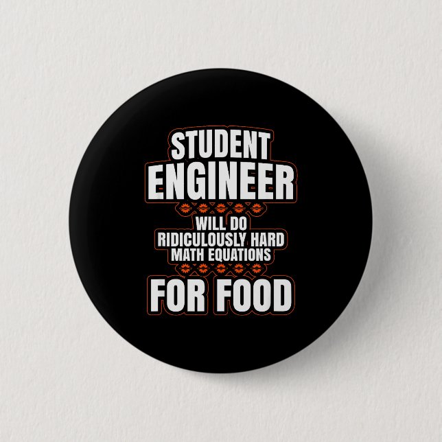 Badge Rond 5 Cm Funny Engineer Engineering College Student S  (Devant)