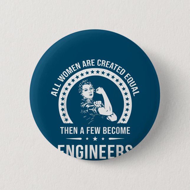 Badge Rond 5 Cm Funny Engineer For All Women (Devant)