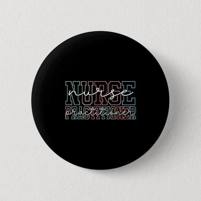 Badge Rond 5 Cm Funny Family Nurse Practitioner Np Nursing Day Nur (Devant)