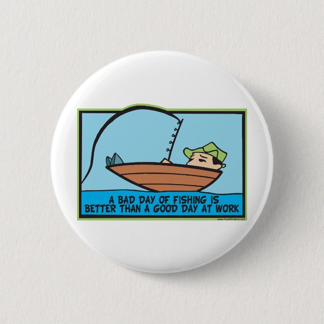 Badge Rond 5 Cm Funny Fisherman's (Devant)
