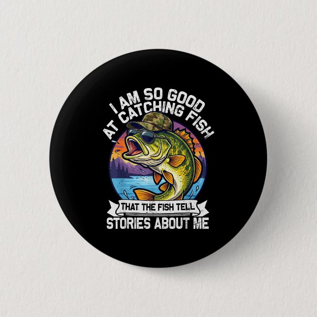 Badge Rond 5 Cm Funny Fishing Dad Men Funny Reel Cool Fish B Fishi (Devant)