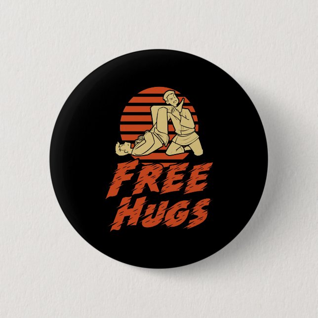 Badge Rond 5 Cm Funny Free Hugs (Devant)