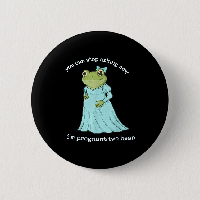 Badge Rond 5 Cm Funny Frog Pregnancy Announcement Medieval Pregnan (Devant)