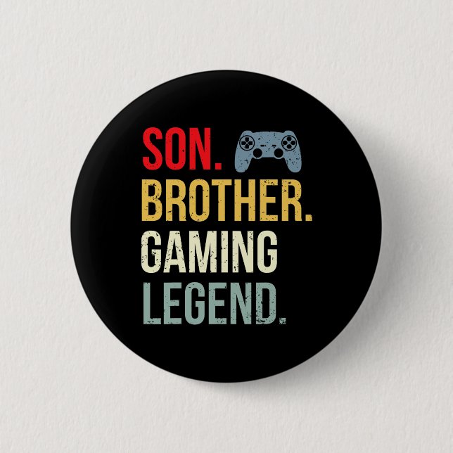 Badge Rond 5 Cm Funny Gaming Boys Men Gamer Brother (Devant)