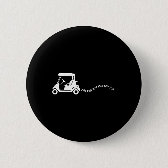 Badge Rond 5 Cm Funny Golf Cadeau de golf Panier de plaisanterie P (Devant)