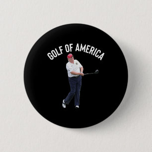 Badge Rond 5 Cm Funny Golf Of America Donald Trump Pun