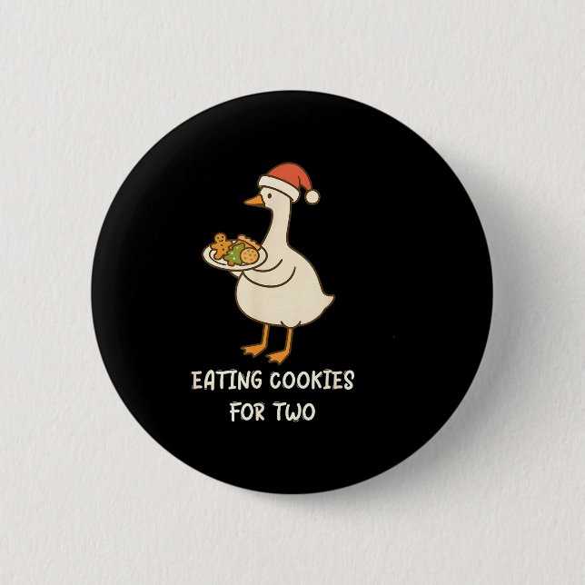 Badge Rond 5 Cm Funny Goose Pregnancy Pregnant Announcement To Hus (Devant)