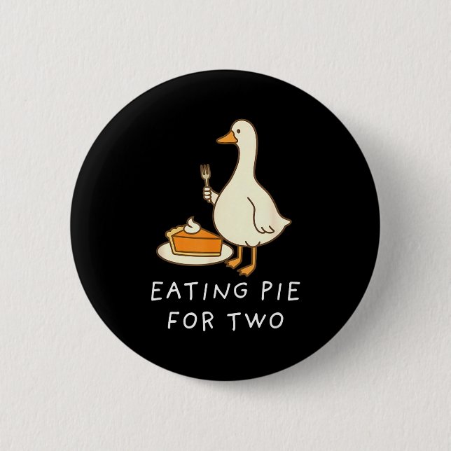 Badge Rond 5 Cm Funny Goose Thanksgiving Couples Pregnancy Announc (Devant)