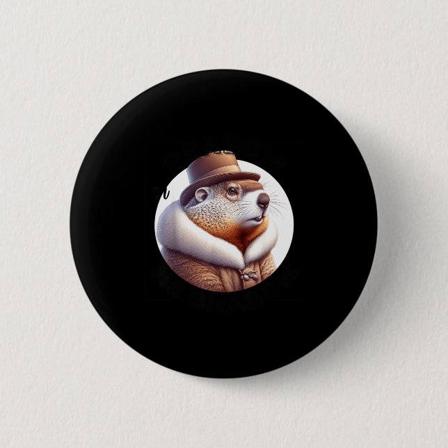 Badge Rond 5 Cm Funny Goundhog Graphic  (Devant)