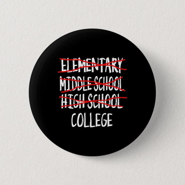 Badge Rond 5 Cm Funny Graduation High School 2025 Lycée (Devant)