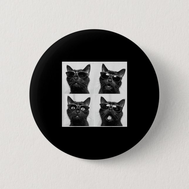 Badge Rond 5 Cm Funny Graphic Chat Photobooth Selfie Funny _5 (Devant)