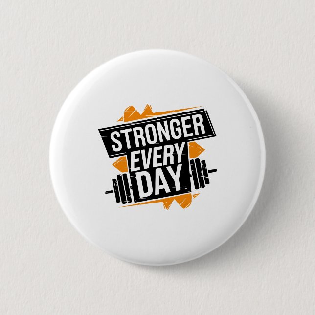 Badge Rond 5 Cm Funny Gym Workout Fitness Bodybuilding Sports Weig (Devant)