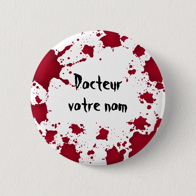 Badge Rond 5 Cm Funny Halloween Docteur (Devant)