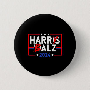Badge Rond 5 Cm Funny Harris W 24 Harry B 2024 Meme Democratics Vo