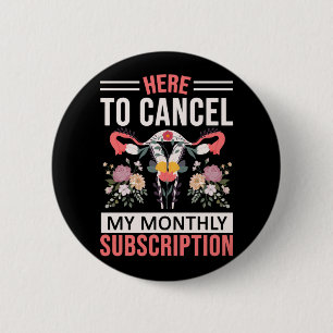 Badge Rond 5 Cm Funny Hysterectomy Flowers Uterus Removal