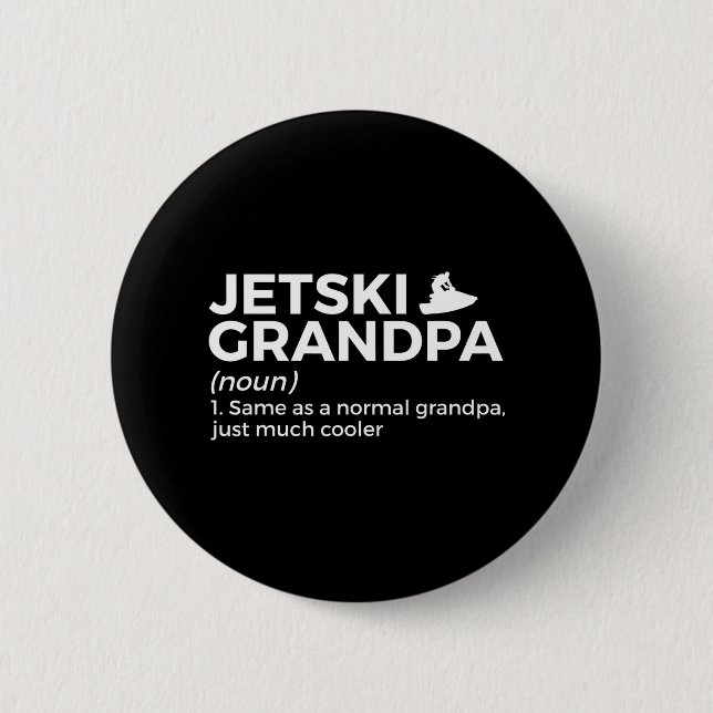 Badge Rond 5 Cm Funny Jetski Grandpa (Devant)