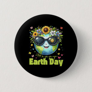 Badge Rond 5 Cm Funny Jour des terres 2025 Sauvez La Planète Migno