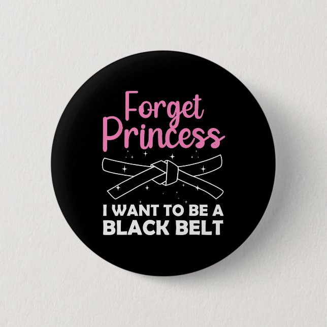 Badge Rond 5 Cm Funny Karate Design Pour Femmes Filles Ceinture No (Devant)