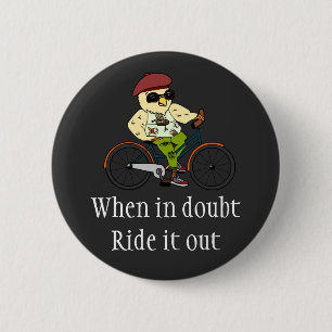 Badge Rond 5 Cm Funny Kawaii Cycliste Bird sur vélo Inspiration