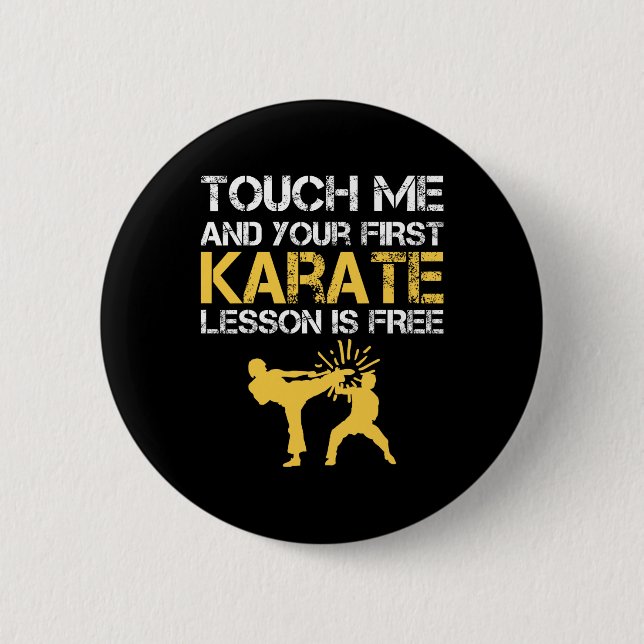 Badge Rond 5 Cm Funny Kyokushin Karate (Devant)