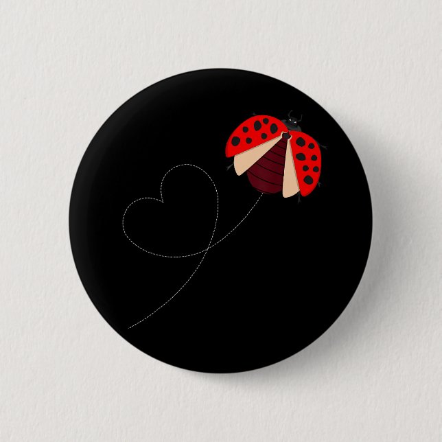 Badge Rond 5 Cm Funny Ladybug (Devant)