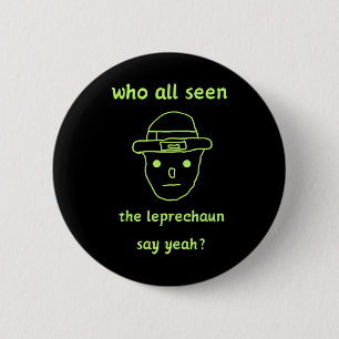 Badge Rond 5 Cm Funny Leprechaun Amateur Sketch meme Irish St Part