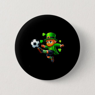 Badge Rond 5 Cm Funny Leprechaun Irish Soccer St Patricks Men Boy 