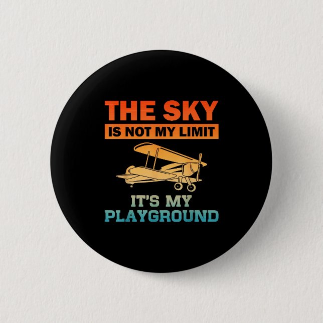 Badge Rond 5 Cm Funny Lot Design For Men Women Aviation Airplane L (Devant)