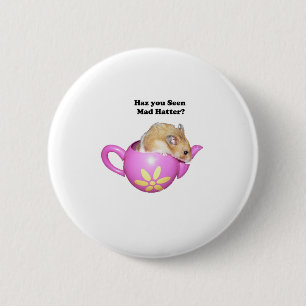 Badge Rond 5 Cm Funny Mad Hatter Dormouse Alice au pays des mervei