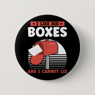 Badge Rond 5 Cm Funny Mailman Postal Worker Transporteur de courri