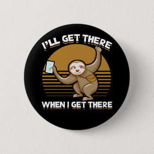 Badge Rond 5 Cm Funny Mailman Sloth Postal Worker