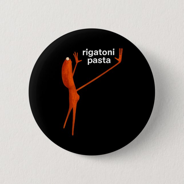 Badge Rond 5 Cm Funny Marcus Le Ver Rigatoni Pâtes Mème Viral  (Devant)