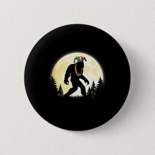Badge Rond 5 Cm Funny Mardi Gras Bigfoot Enfants Hommes Sasquatch 