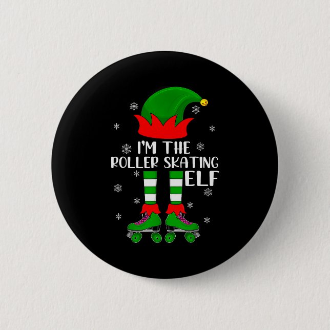 Badge Rond 5 Cm Funny Matching Group The Roller Skating Elf Christ (Devant)