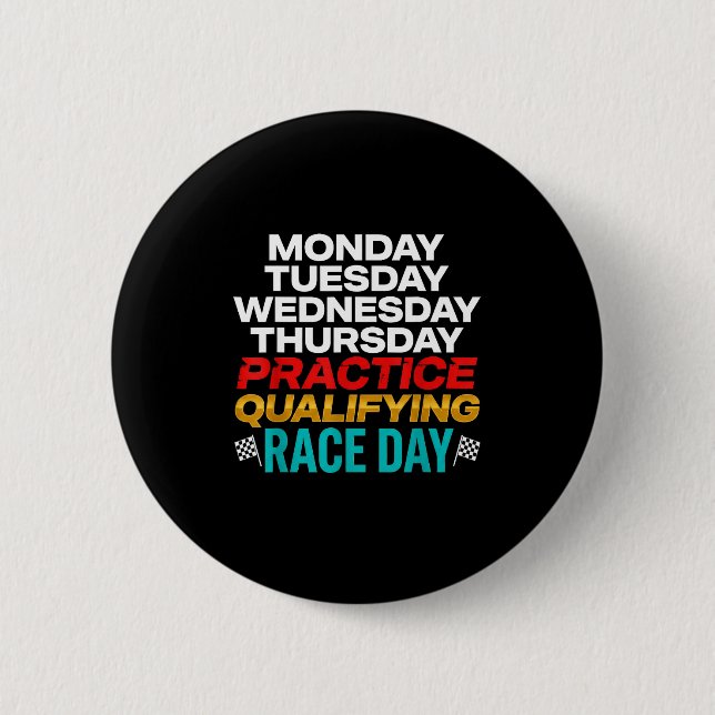 Badge Rond 5 Cm Funny Monday Tuesday Thursday Practice Qualifying  (Devant)