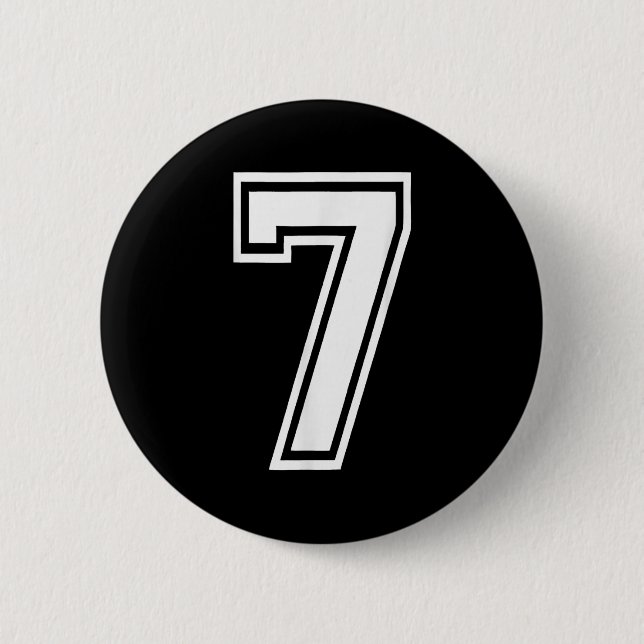 Badge Rond 5 Cm Funny Numéro 7 67 Mème Costume de groupe de jumela (Devant)