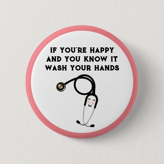 Badge Rond 5 Cm Funny Nurse (Devant)