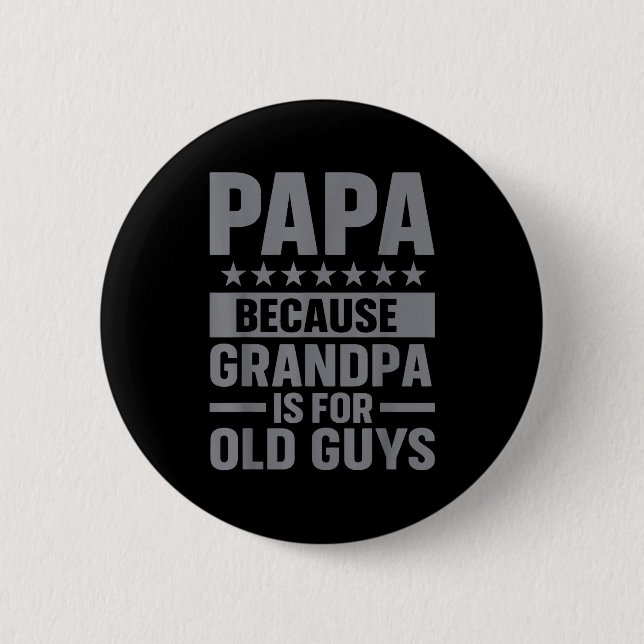 Badge Rond 5 Cm Funny Papa Art For Grandpa From Grandkids Father's (Devant)