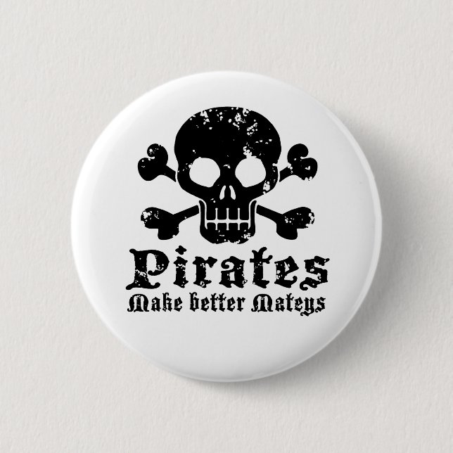 Badge Rond 5 Cm Funny Pirate (Devant)