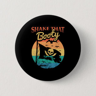 Badge Rond 5 Cm Funny Pirate Freebooster Buccaneer Caribbean Adven