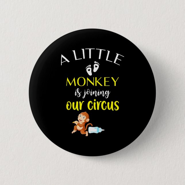 Badge Rond 5 Cm Funny Pregnancy Announcement New Baby Reveal  (Devant)