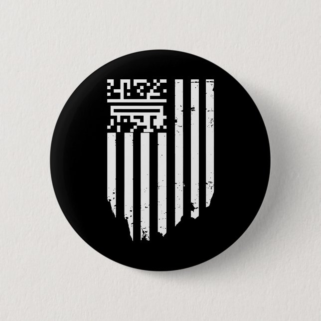 Badge Rond 5 Cm Funny Qr President Trump Dance Code (Devant)
