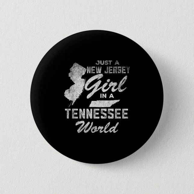 Badge Rond 5 Cm Funny Quote Just A New Jersey Girl In A Tennessee  (Devant)