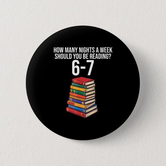 Badge Rond 5 Cm Funny Reading Book Teacher 67 Six Seven Meme  (Devant)