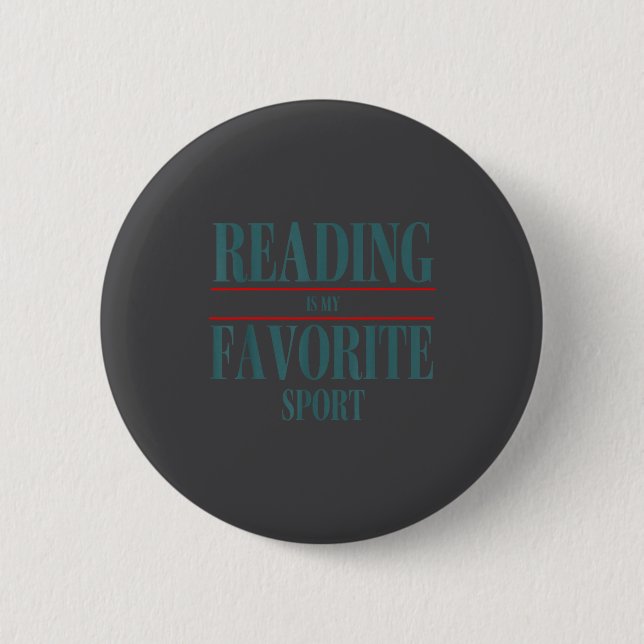 Badge Rond 5 Cm Funny Reading Is My Favorite Srt Book Lover Quote  (Devant)