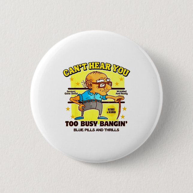 Badge Rond 5 Cm Funny Retirement Bold Inappropriate Funny Gag Gift (Devant)