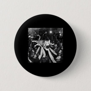 Badge Rond 5 Cm Funny Rock Show Chat Mème mignonne Tabby Kitten Fo