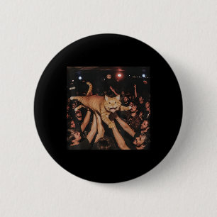 Badge Rond 5 Cm Funny Rock Show Chat Mème mignonne Tabby Kitten Fo