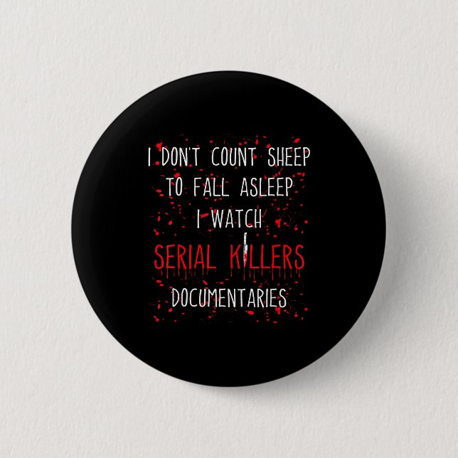 Badge Rond 5 Cm Funny Serial Killer True Crime Junkie Murder Myste (Devant)
