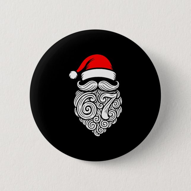 Badge Rond 5 Cm Funny Six Seven 6 7 Meme Santa Christmas Shirt Men (Devant)